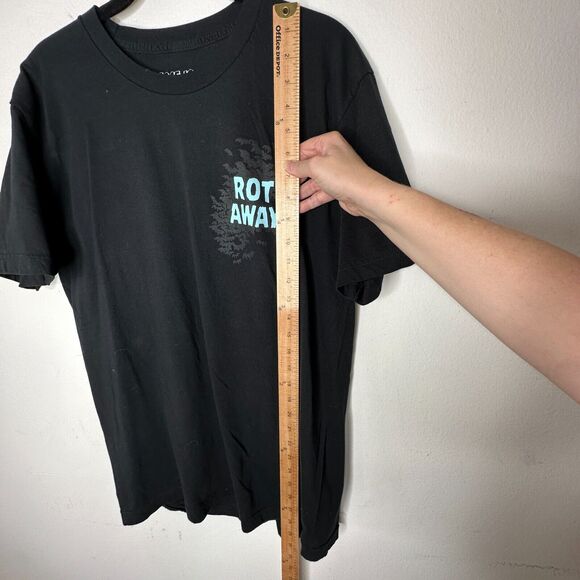 NWOT Jesse Jo Stark Black Short Sleeve Rot Away Wish I Was Dead Graphic Tee L - Picture 10 of 11